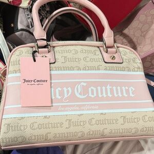 Juicy Couture Pink and Tan Satchel